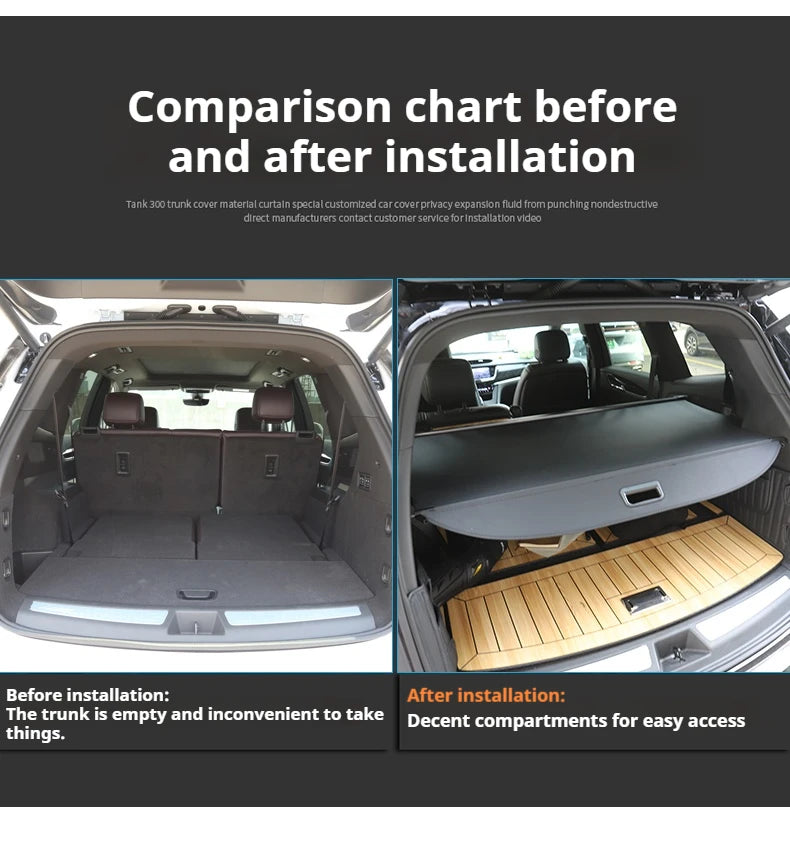 Retractable Trunk Cargo Cover for Cadillac XT6 2020 2021 2022 2023 Auto Tail Box Custom Special Interior Accessories Gm Service Guy