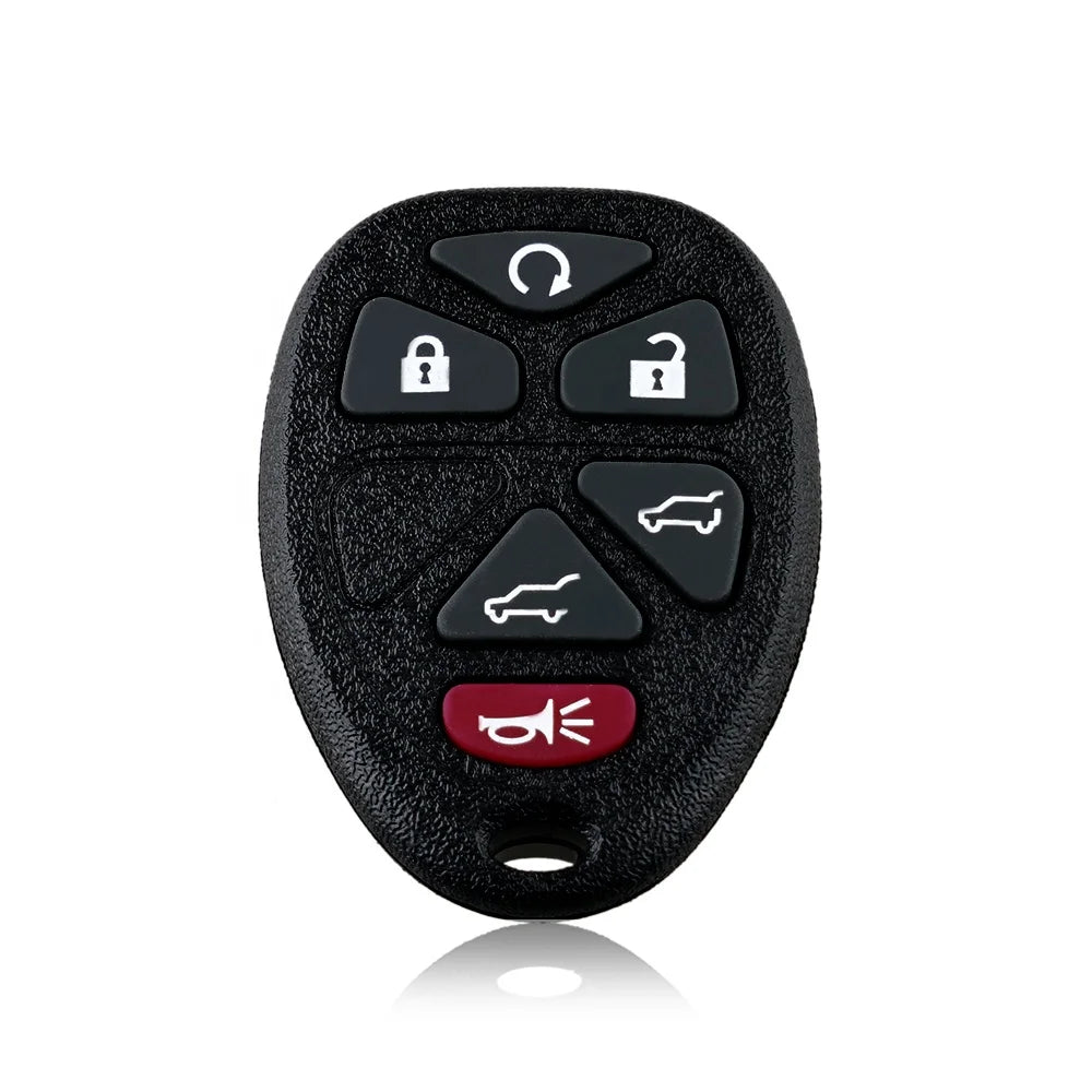 GM Service Guy wholesale OEM 6-button car key fob remote for Cadillac Escalade and GMC Yukon, keyless entry system.