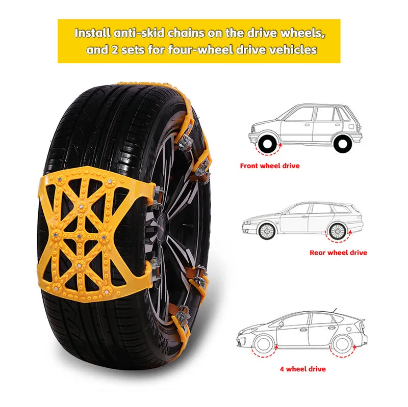 CHIEF Winter Universal Sedan SUV MPV Automobile Tpu Car Anti-skid Snow Tire Protect Chain Gm Service Guy