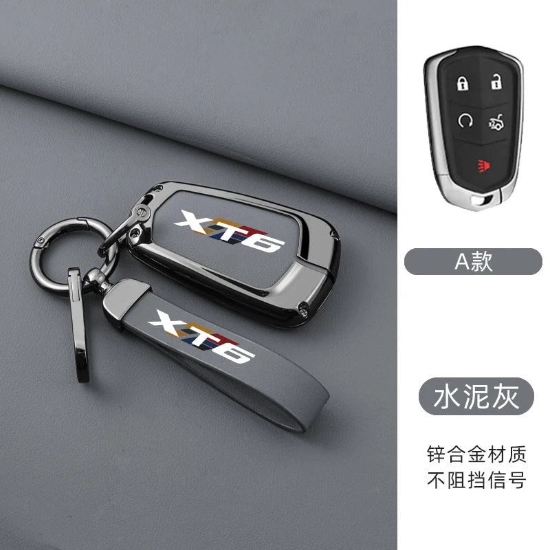 Hot Sale for Cadillac XT6 Car Key Cover 2020 to 2023 Zinc Alloy Leather Protector Shell Automobile Key Fob case Gm Service Guy
