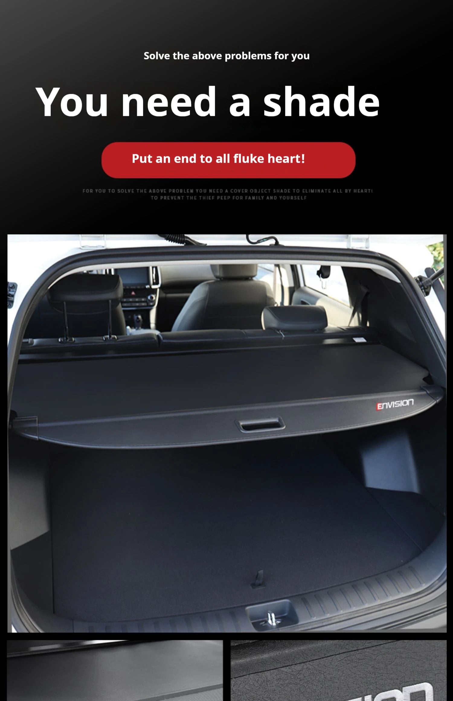 Gm Service Guy retractable trunk cargo cover for Buick Envision, Envision Plus, Excelle GX, Velite 6, GL6, in three materials