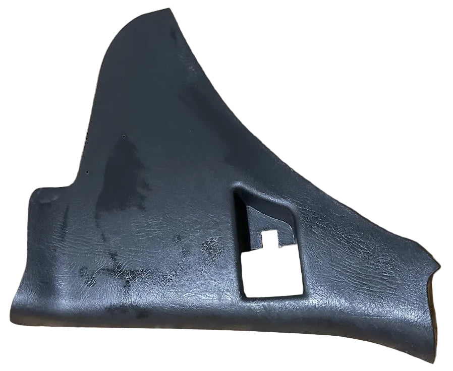 Used Chevrolet Express and GMC Savana interior toe kick trim with hood release opening, left side, OEM part P# 15104256