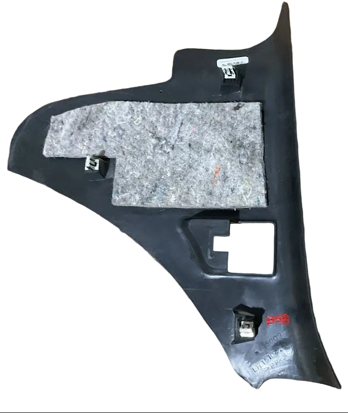 Used Chevrolet Express and GMC Savana interior toe kick trim with hood release opening, left side, OEM part P# 15104256