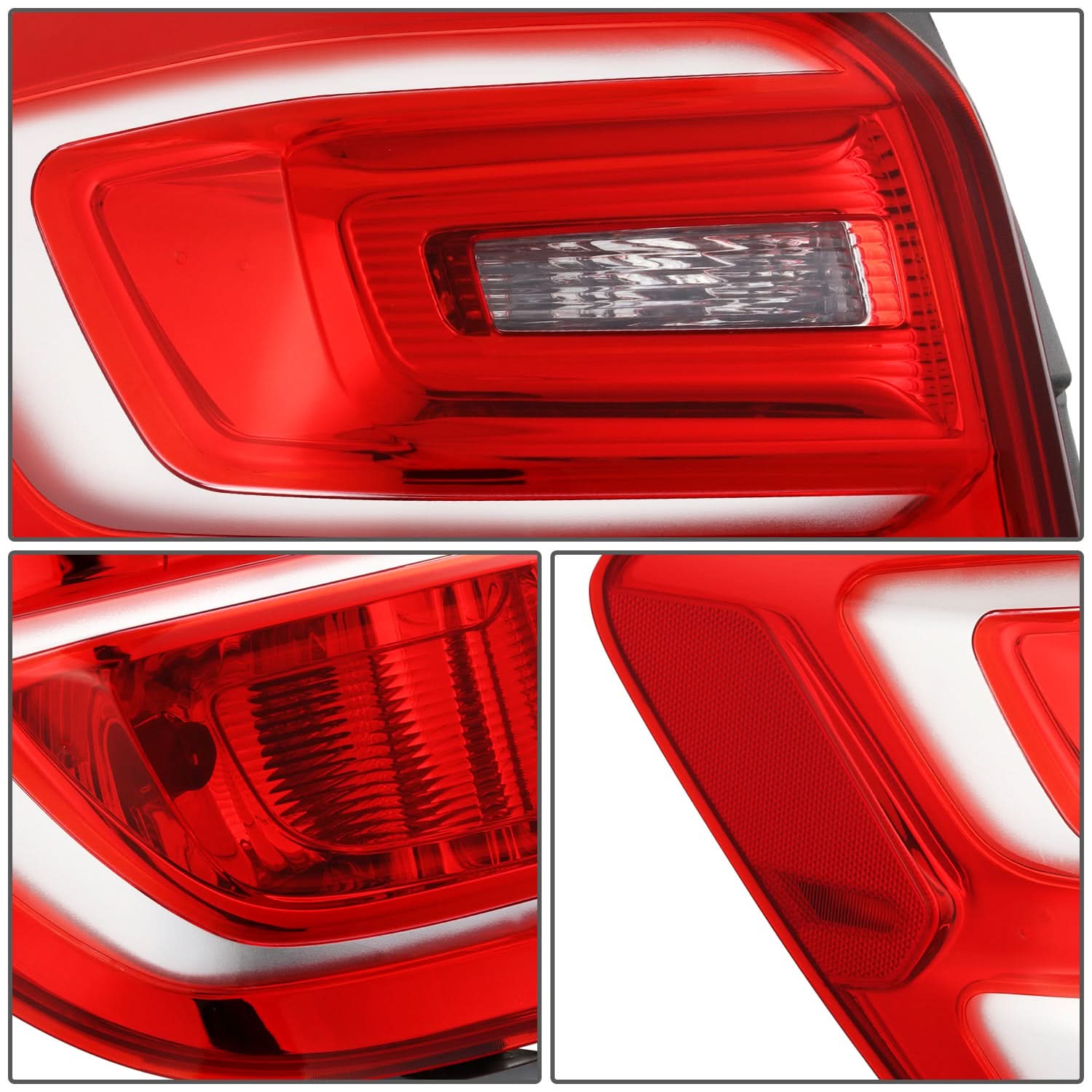 Left side 2016-2017 Chevrolet Equinox OE style tail light by K2 Industries, showing the red and clear lens design.