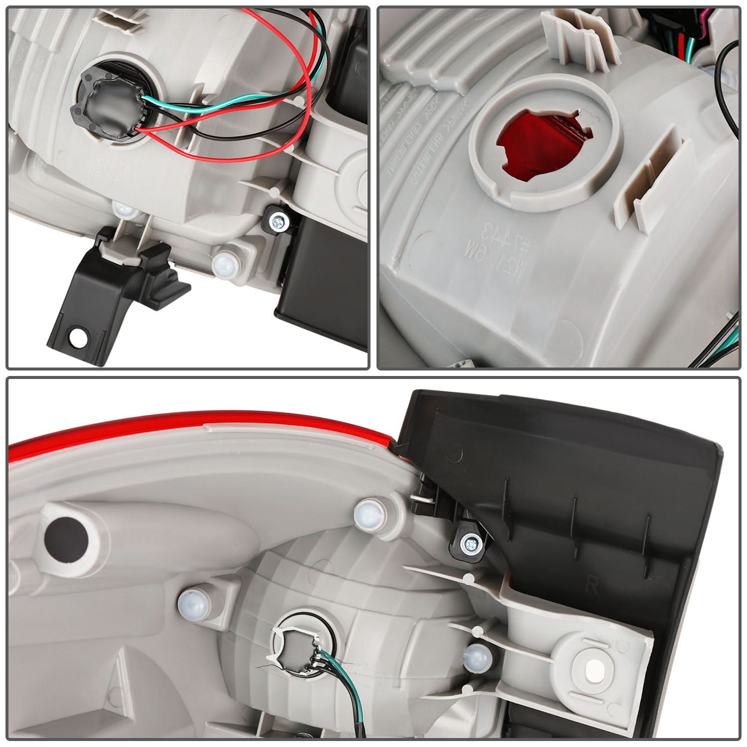 2016-2017 Chevrolet Equinox right OE style tail light by K2 Industries, shown in an image with clear lens and red and white sections.