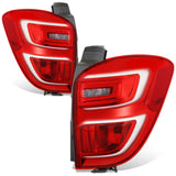 Pair of 2016-2017 Chevrolet Equinox OE style tail lights by K2 Industries, showing left and right side with clear lenses and red accents.