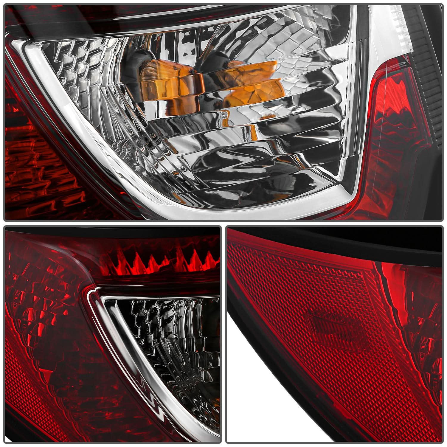 2013-2017 Chevrolet Traverse left OEM style outer tail light with chrome housing by K2 Industries