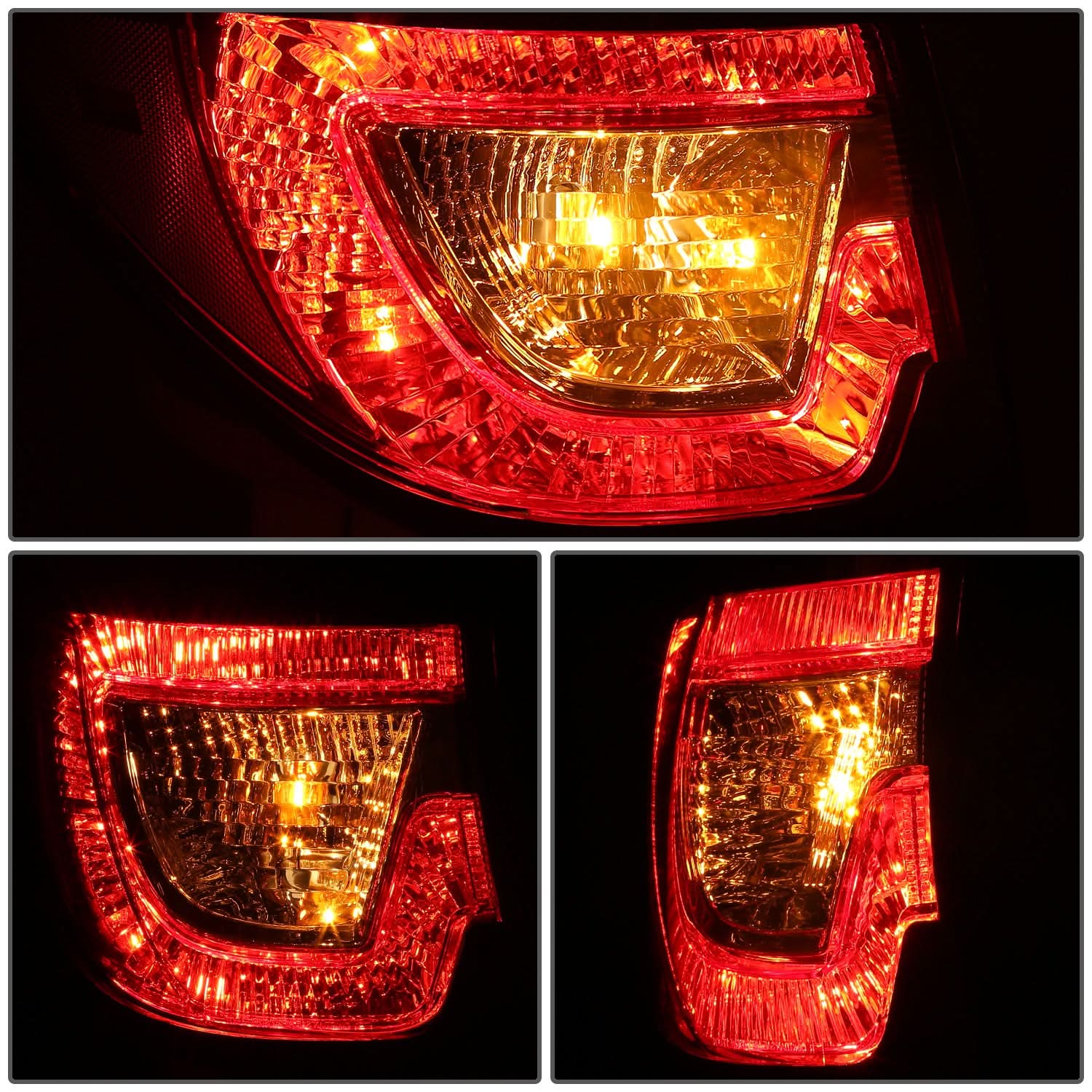 Left chrome outer tail light for Chevrolet Traverse 2013-2017 OEM style by K2 Industries, showing the clear lens and chrome housing.