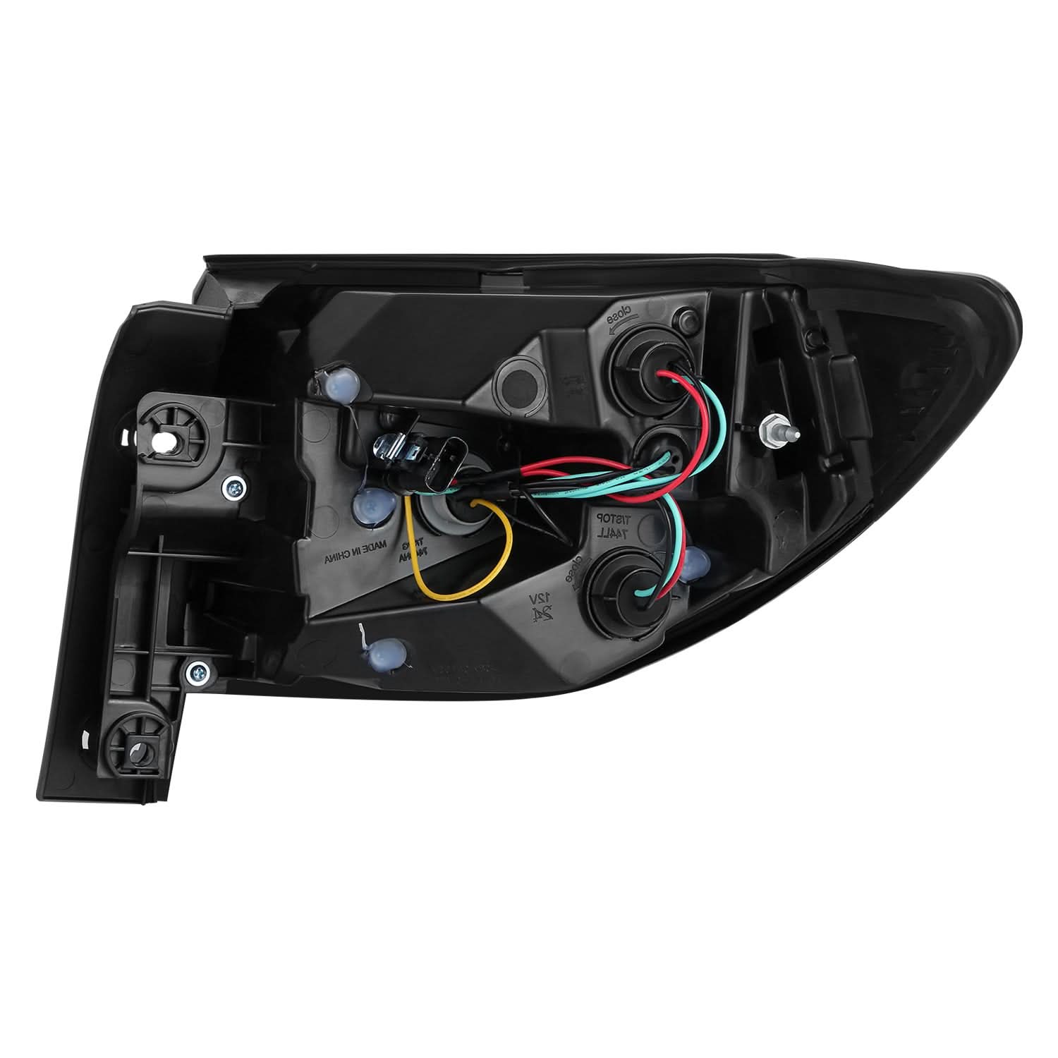 2013-2017 Chevrolet Traverse OE-style left outer tail light with chrome housing by K2 Industries