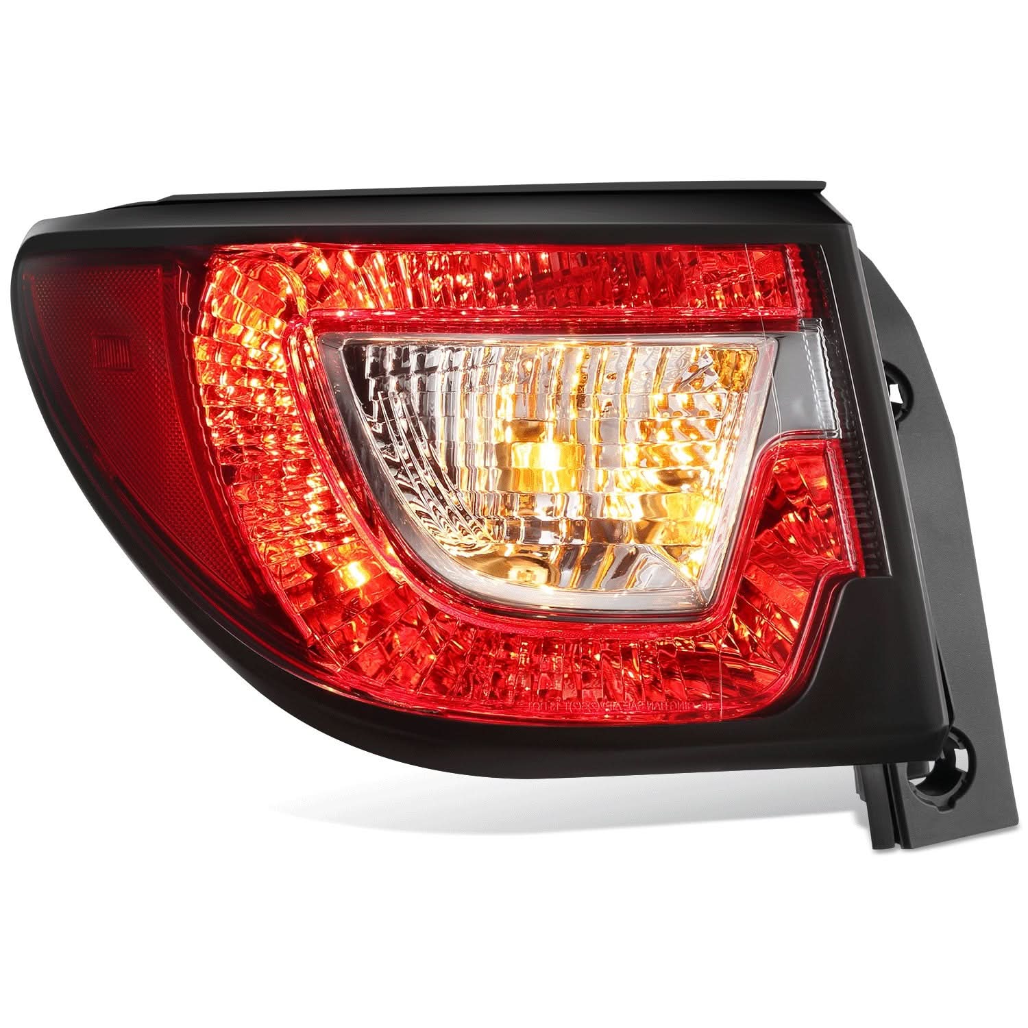 2013-2017 Chevrolet Traverse left OE style outer tail light by K2 Industries with chrome housing, vehicle lighting part