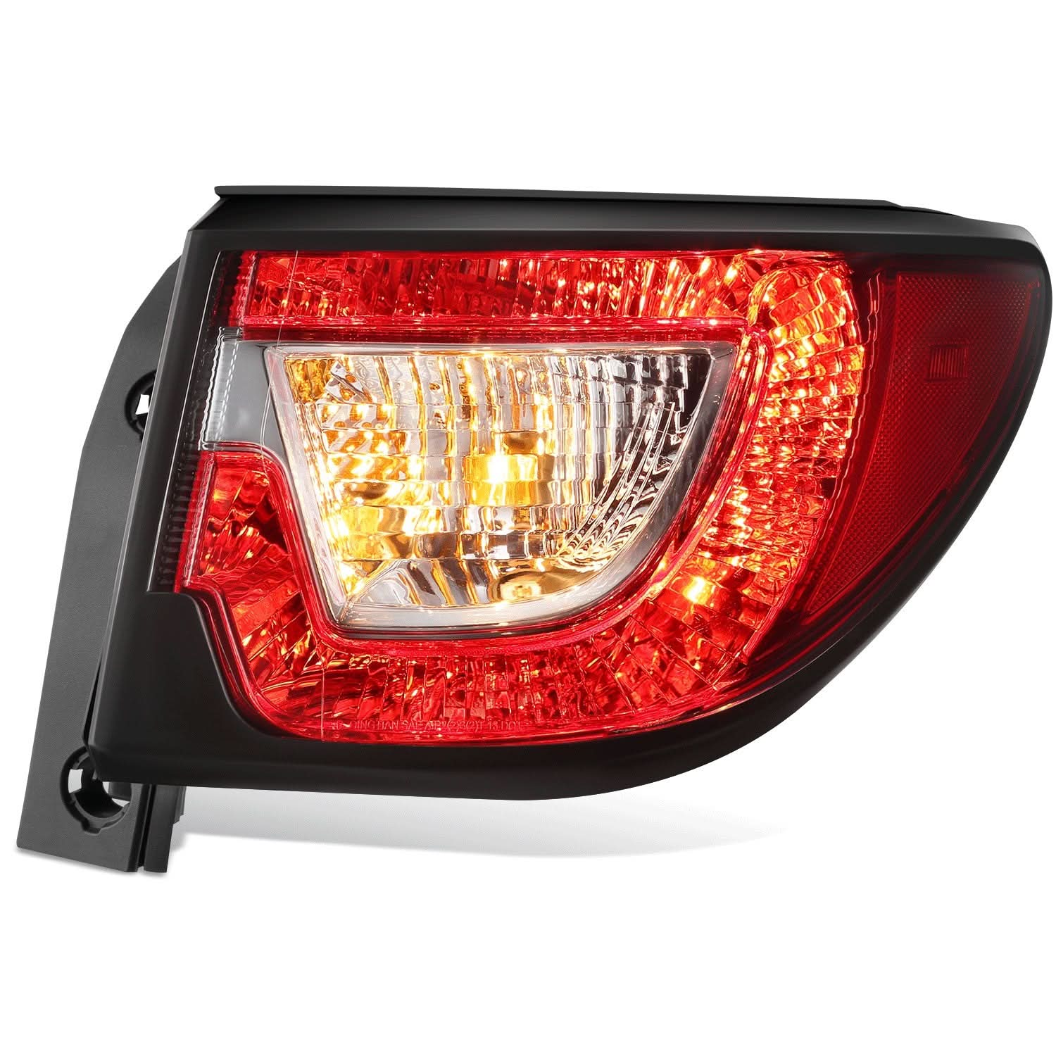 Right outer tail light for 2013-2017 Chevrolet Traverse by K2 Industries, OEM style, showing the red and clear lens.