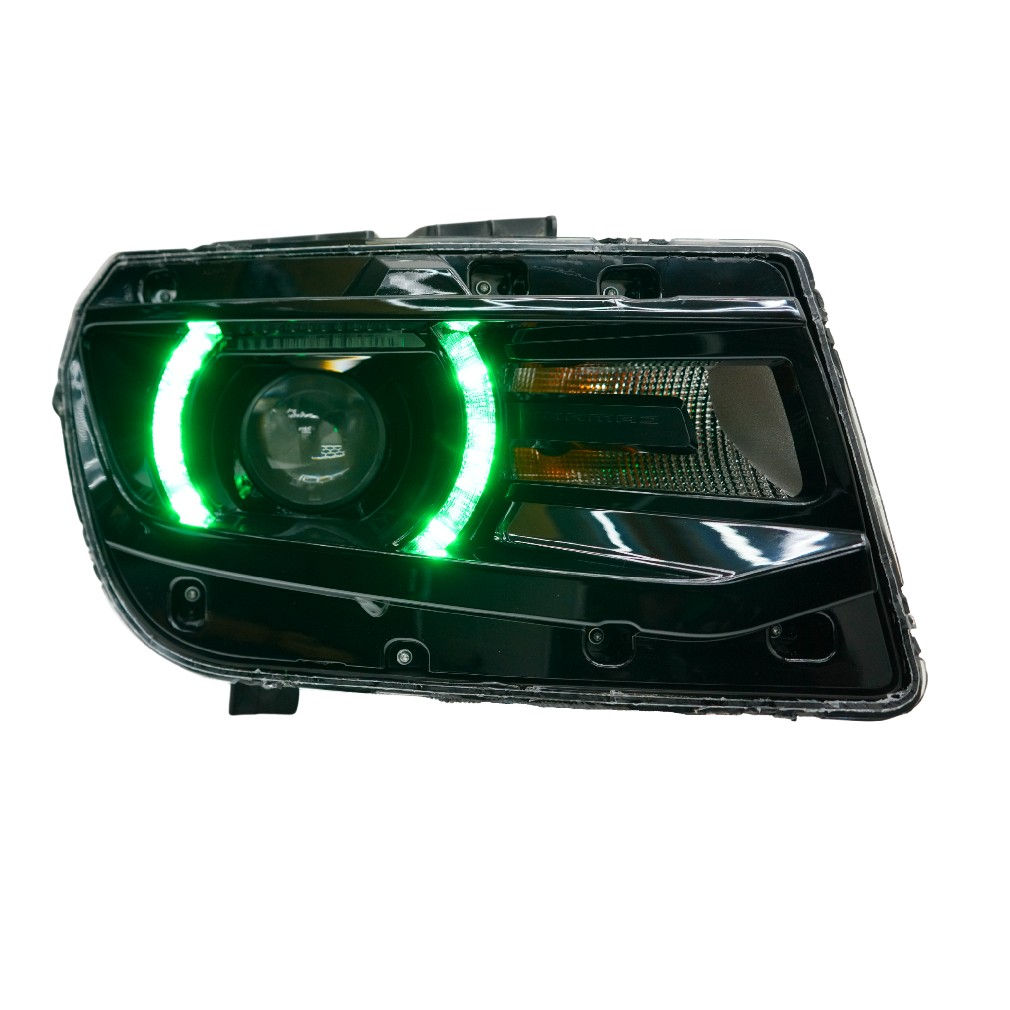 Chevrolet Camaro RS/SS 2014-2015 RGB Halo Kits multicolor DRL boards with LED lighting for daytime running lights.