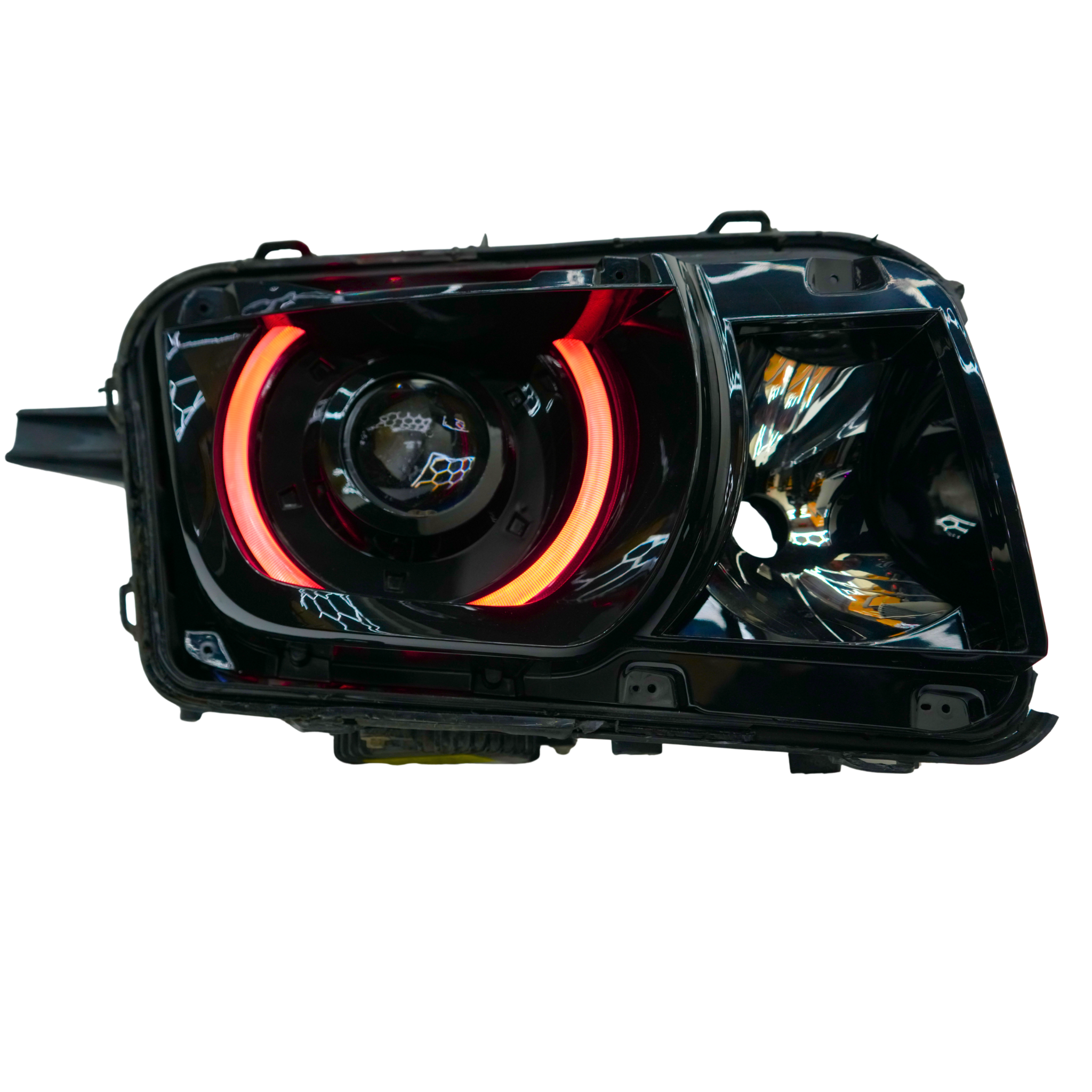 Chevrolet Camaro RS/SS RGBW DRL Boards from RGB Halo Kits, showing RGB LED daytime running light boards without headlights or fog lights