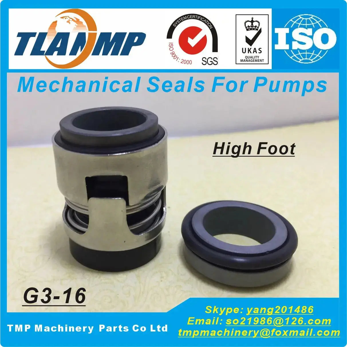 G3-16 , G03-16 , G3-16H , G3-16L ,CHI-16 (High/Low Foot) Mechanical Seals Shaft 16mm For CH,CHI,CHE,CRK,SPK,TP Pumps P/N 425763 Gm Service Guy