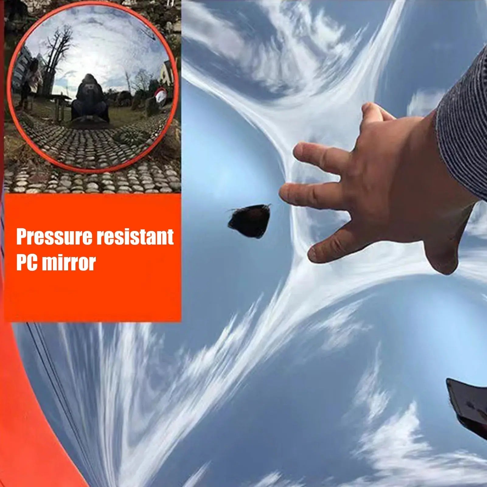 Convex Mirror Outdoor 11.8in Road Safety Convex Mirror Adjustable Parking Garage Round Convex Traffic Mirror Fish Eye Mirror Gm Service Guy