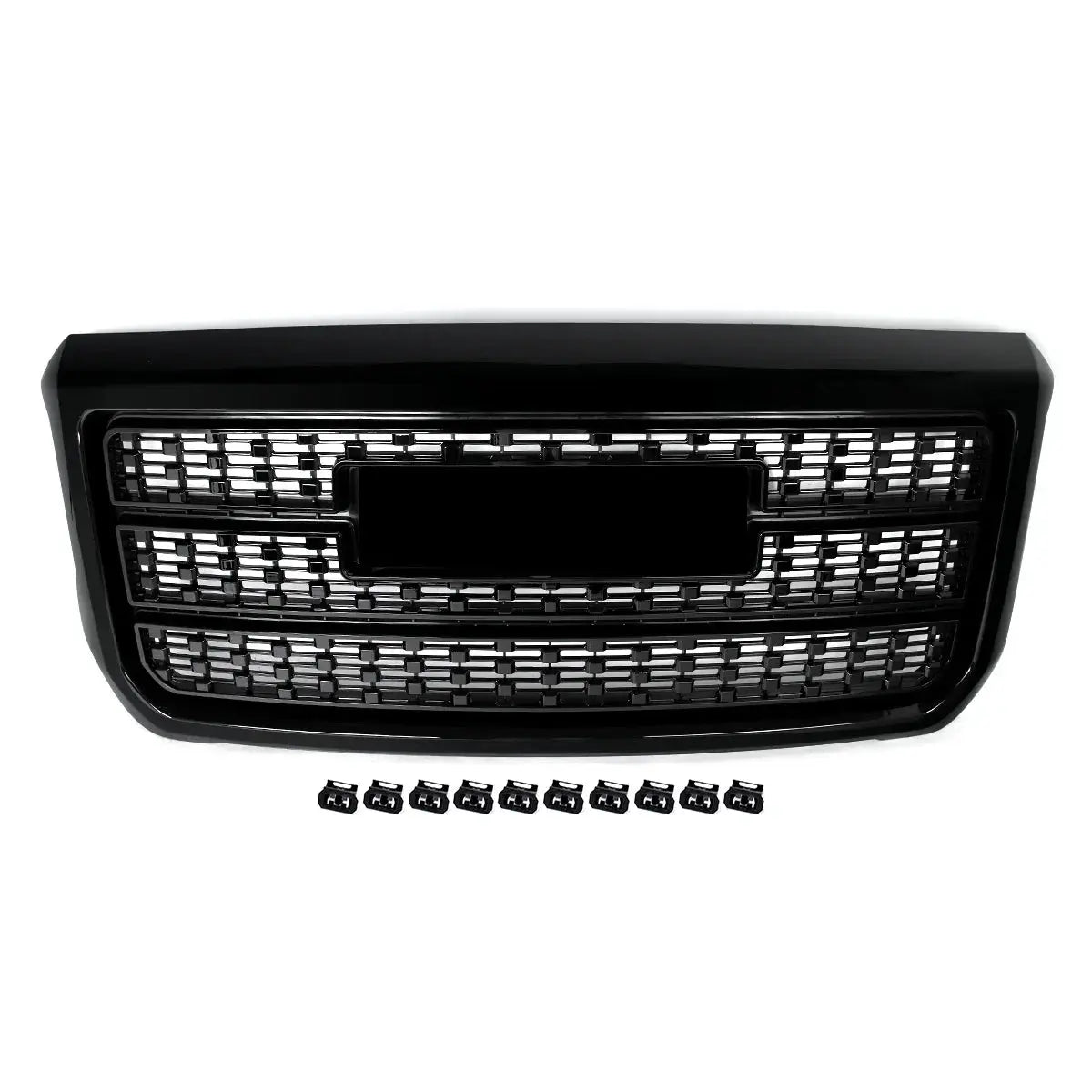 Magickit 2015-2019 Front Centre Grille for GMC Sierra 2500HD 3500HD Bumper Upper Hood Grille Honeycomb Grill Gm Service Guy