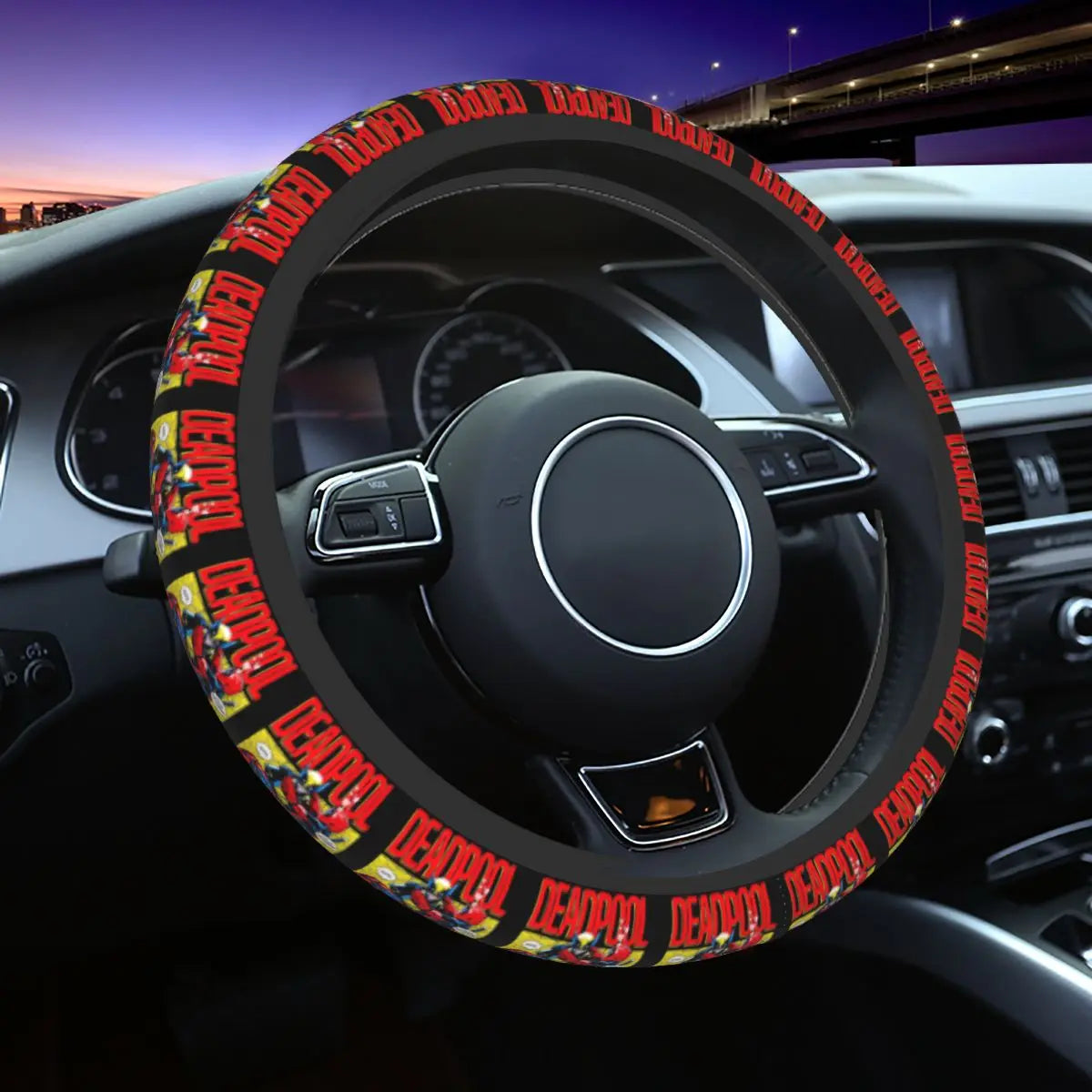 Kawaii Manga Steering Wheel Cover Soft Universal Fit 37-38 cm (14.5-15 in) Car Protector FanzyMarket