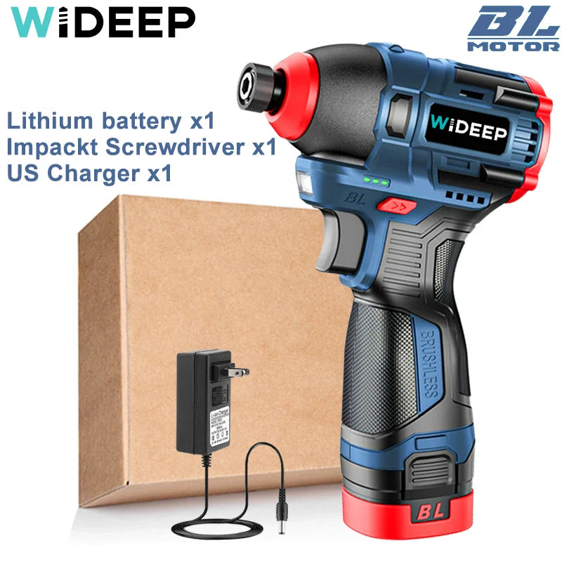 Brushless Cordless Impact Driver 16.8V 200 N·m (147.5 lb·ft) Electric Drill Screwdriver for Home DIY FanzyMarket