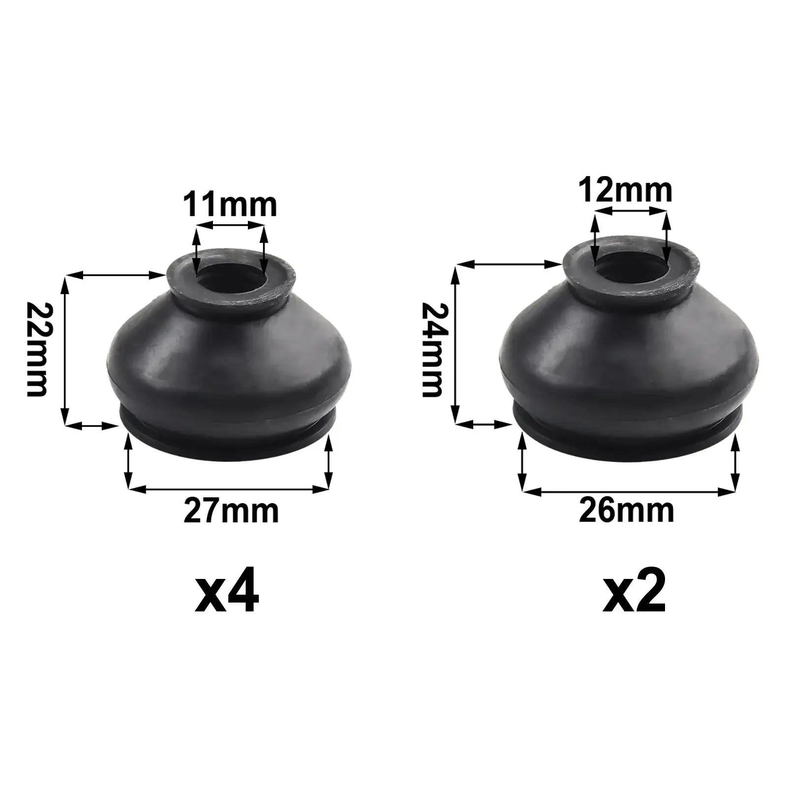 6/2pcs Premium Rubber 13 30 23/11 27 21  Tie Rod Ends And Ball Joint Dust Covers Universal Ball Joint Boot Dust Boot Covers Gm Service Guy