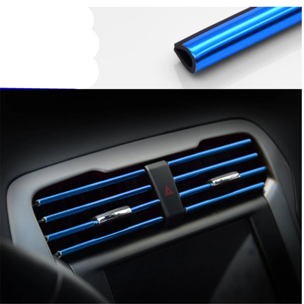 10-Pack Car Air Vent Trim Strips 20cm (7.87 in) PVC Decorative Air Outlet Moulding for Interior Car FanzyMarket