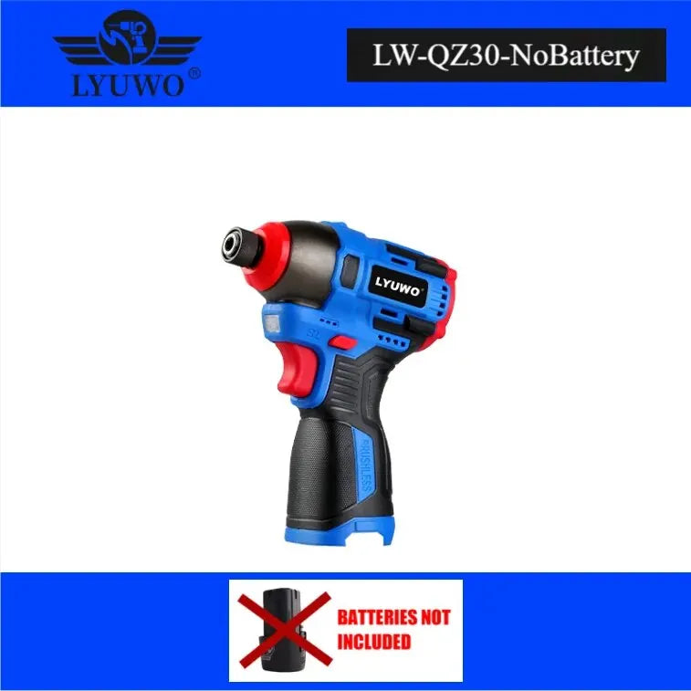 Brushless 16.8V Cordless Electric Screwdriver, 160 Nm Torque Impact Drill, Multi-Function FanzyMarket