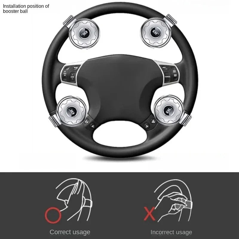 Car Steering Wheel Booster Ball – Universal Power Handle Spinner Knob with Steel Bearing Econic Blanks