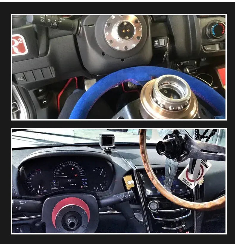Universal Racing Steering Wheel 6 Hole Aluminum Car Quick Release Steering Wheel Snap Off Hub Adapter Boss Kit Car Accessories Gm Service Guy