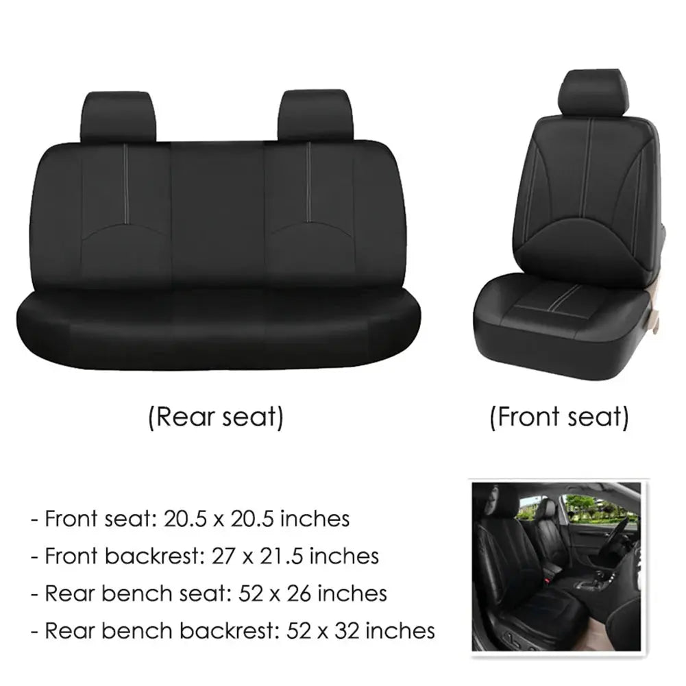 Universal PU Leather Car Seat Cover Set Seat Protector Auto Styling Accessories Gm Service Guy
