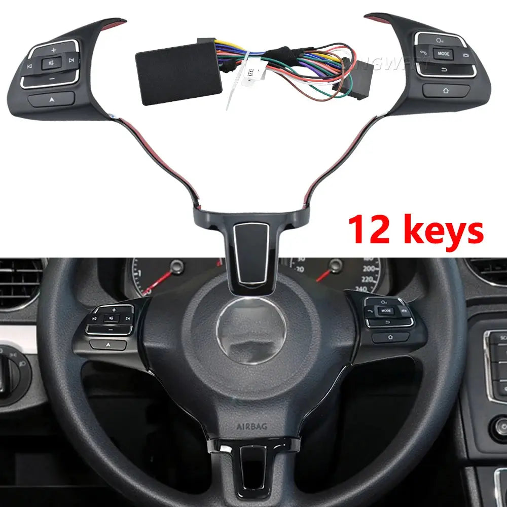 Car Steering Wheel Remote Wireless Control Button For Volkswagen Jetta 2013-2015 Polo 2011-2011 Multi-function Controller Switch Gm Service Guy