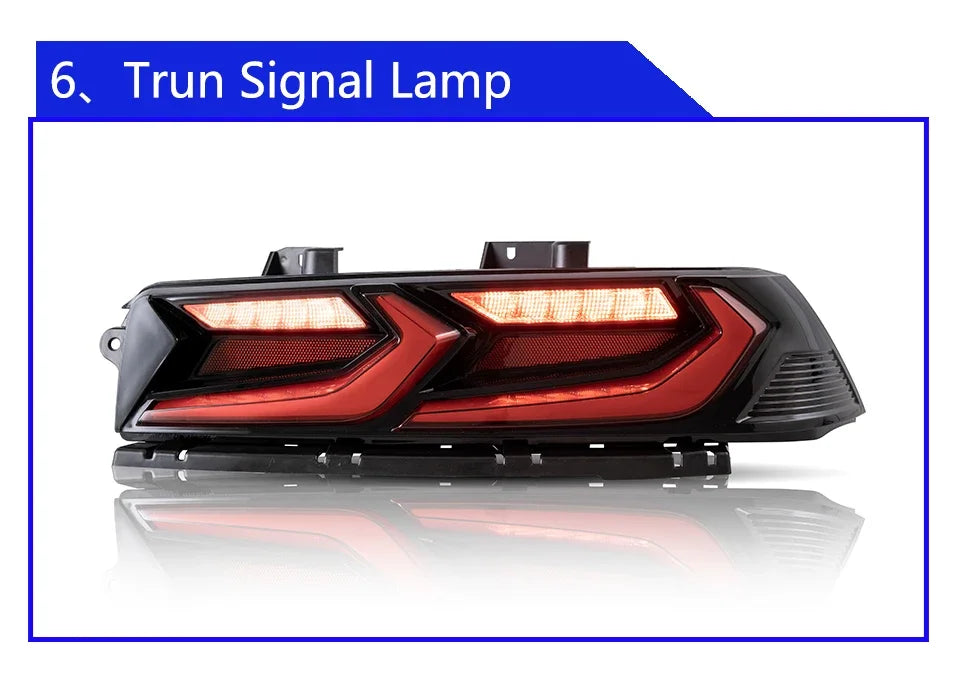 Chevrolet Camaro 2014-2020 LED rear taillights assembly with highlight blink turn signals, Gm Service Guy car accessories
