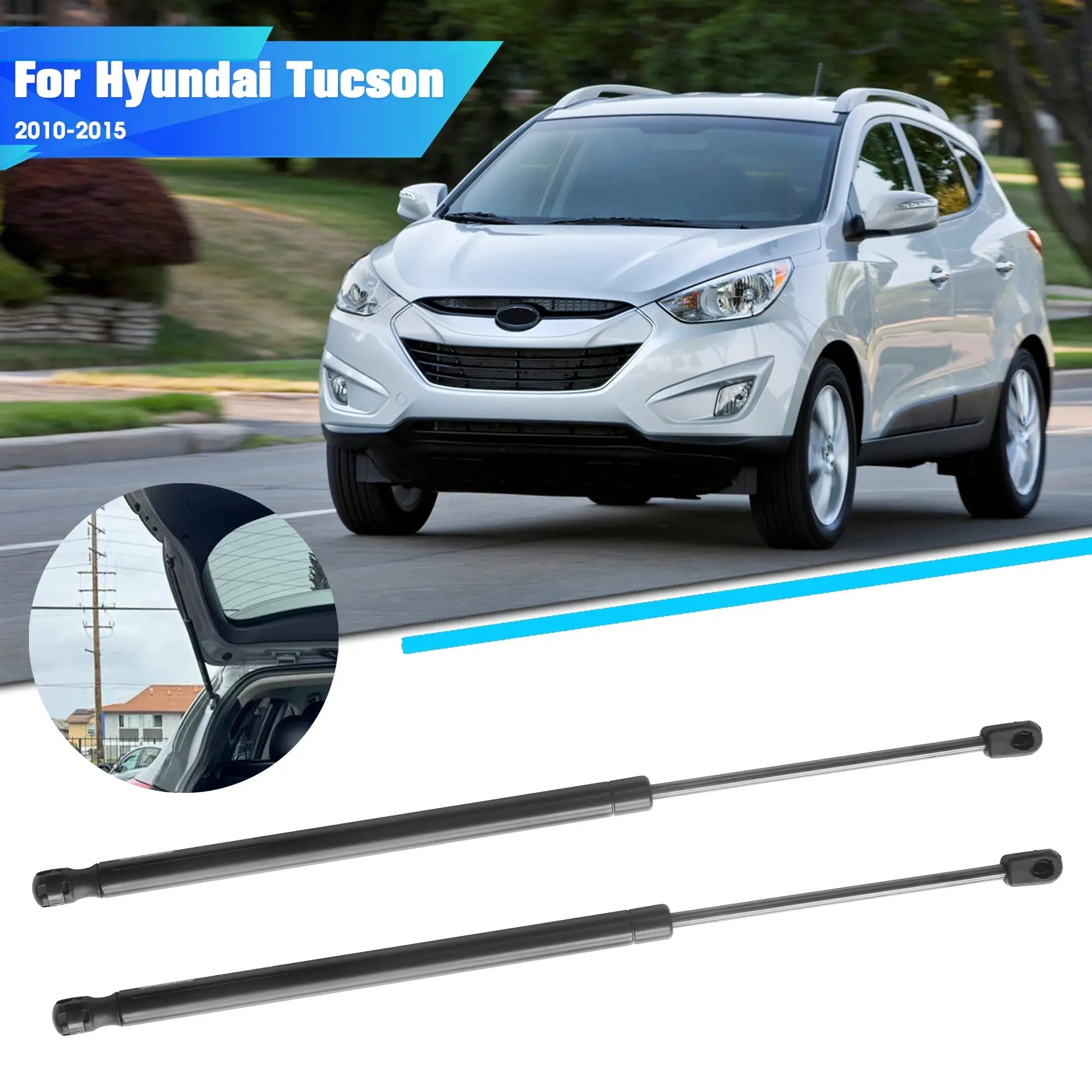 For Hyundai Tucson ix35 2010-2015 2Pcs Car Trunk Lift Support Damper REAR Shock piston Struts Gm Service Guy