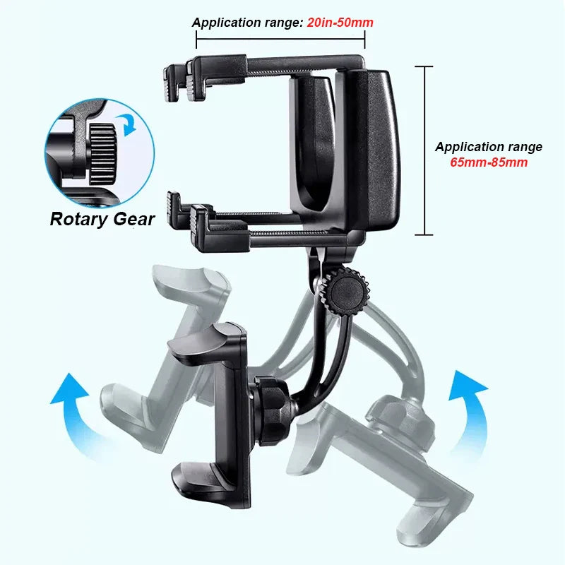 SEAMETAL Rearview Mirror Phone Holder for Car Free Rotation Adjustment Phone Mount Stable Gripper Smartphone Navigation Bracket Econic Blanks