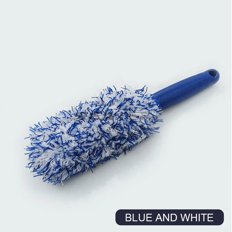 SEAMETAL Car Wheel Tire Rim Cleaning Brush Portable Plush Car Wheel Hub Brush Washing Tool Car Detailing Care Dust Removal Brush Econic Blanks