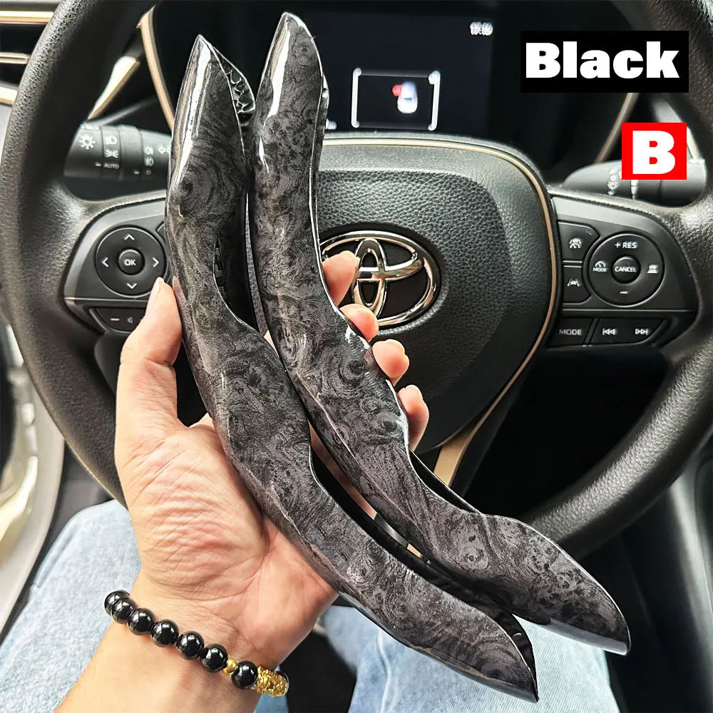 2-Pack Carbon Fiber Silicone Steering Wheel Covers 38 cm (15 in) Anti-Slip Universal Car Interior FanzyMarket