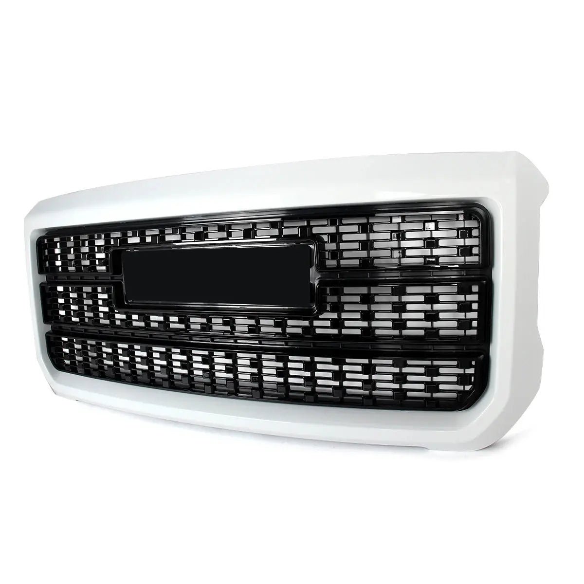Magickit 2015-2019 Front Centre Grille for GMC Sierra 2500HD 3500HD Bumper Upper Hood Grille Honeycomb Grill Gm Service Guy