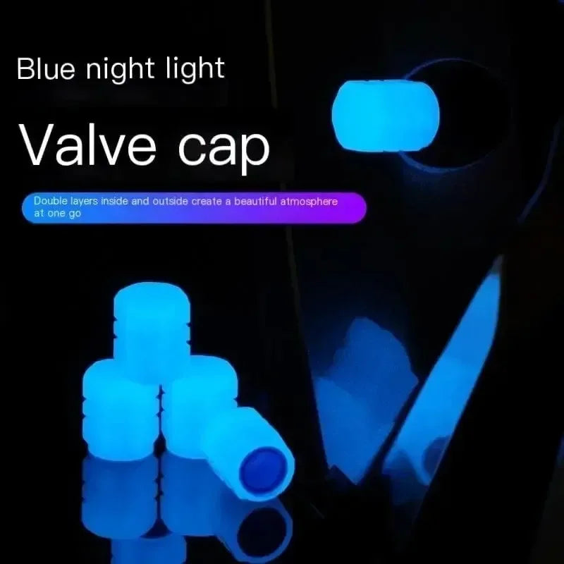 Glow-in-the-Dark Tire Valve Caps – Universal Luminous Wheel Valve Stem Covers for Car, Motorcycle & Bicycle – Dust-Proof Decorative Caps FanzyMarket