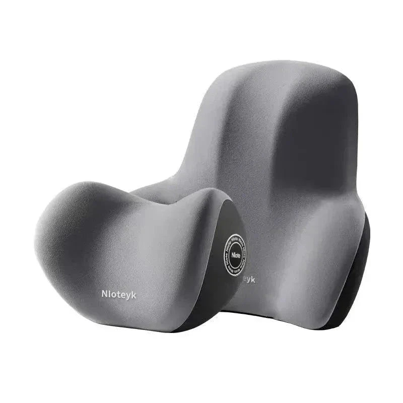 Memory Foam Car Neck and Lumbar Support Cushion – Ergonomic Pillow Set for Comfortable Driving and Posture Relief Econic Blanks