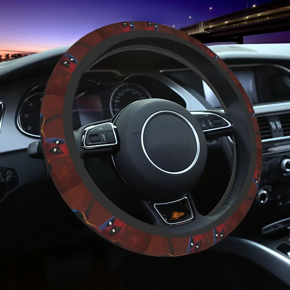 Kawaii Manga Steering Wheel Cover Soft Universal Fit 37-38 cm (14.5-15 in) Car Protector FanzyMarket