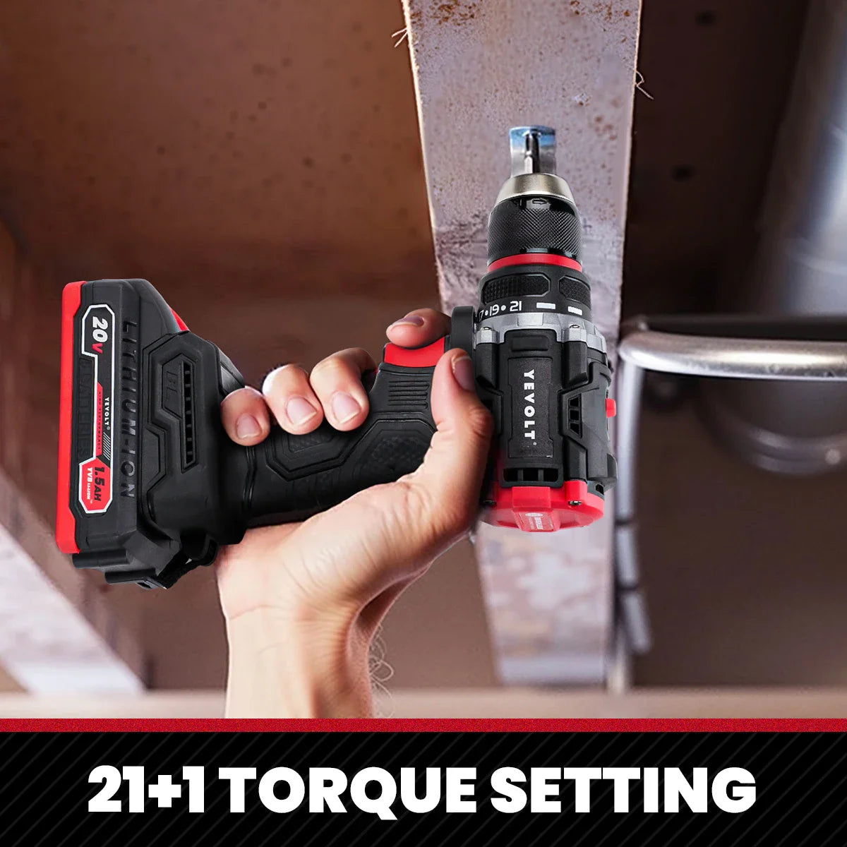 20V Brushless Cordless Drill Driver, Compact 21+1 Torque Keyless 3/8\" (0.8–10mm) Handheld Screwdriver with LED FanzyMarket