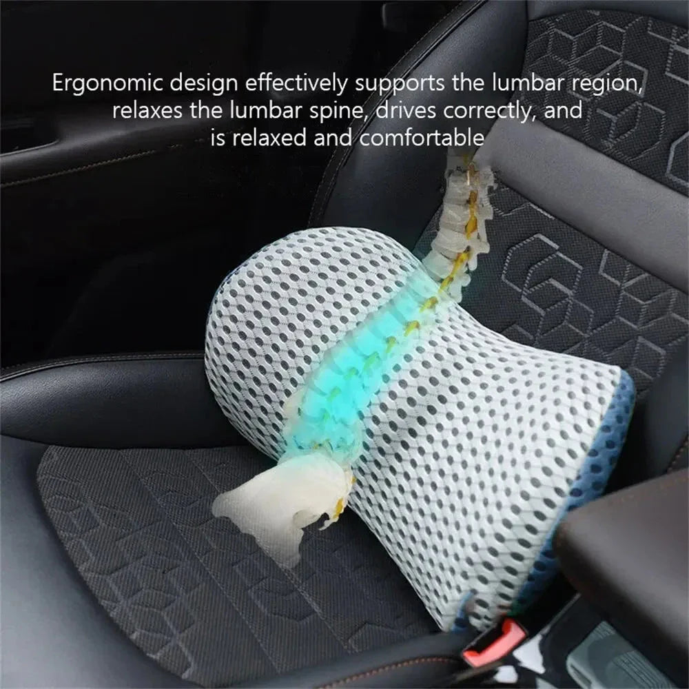 Breathable Memory Foam Lumbar Support Pillow – Waist Cushion for Bed, Office, and Car Seat Comfort Econic Blanks