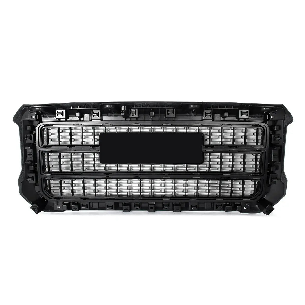 Magickit 2015-2019 Front Centre Grille for GMC Sierra 2500HD 3500HD Bumper Upper Hood Grille Honeycomb Grill Gm Service Guy