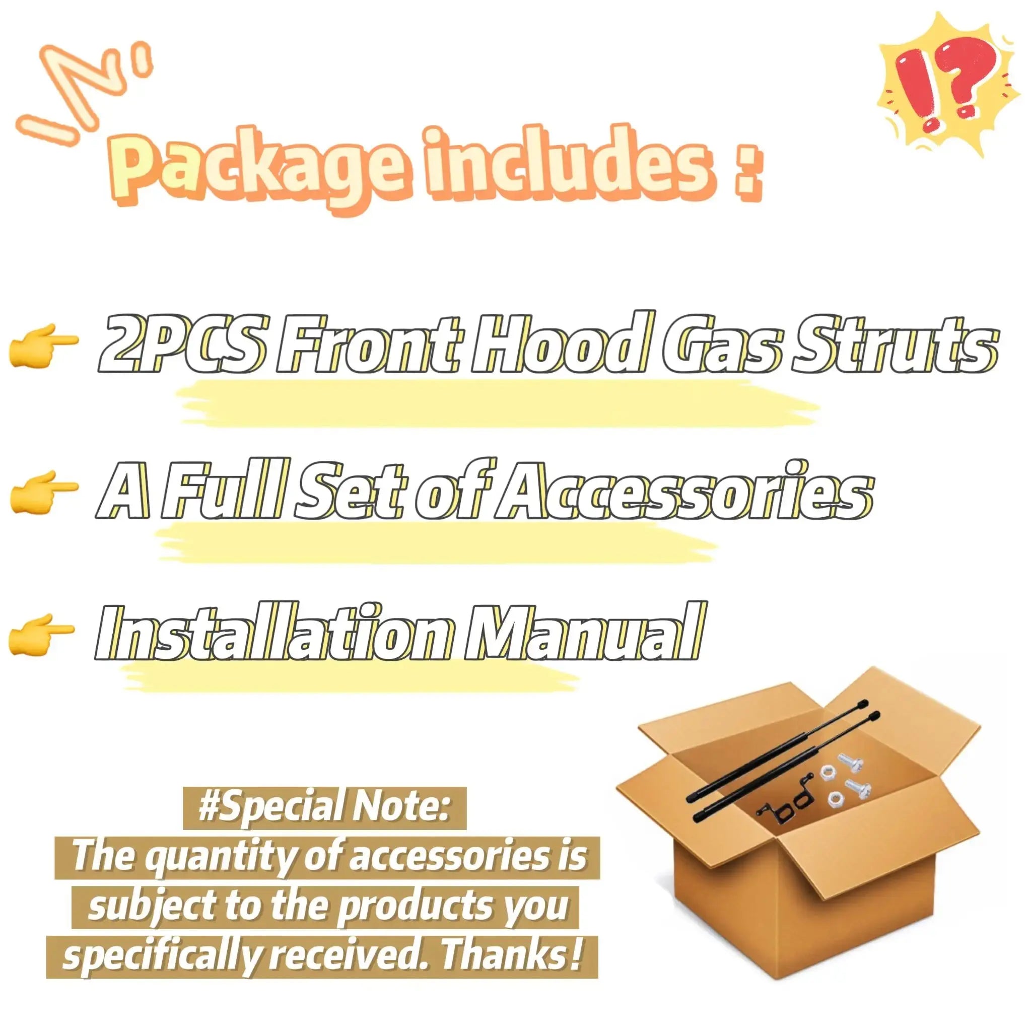 Hood Bonnet Struts For Jeep Wrangler JL 2018-2026 Modify Front Lift Support Damper Shocks Absorber Pistons Prop Rod Cylinders Gm Service Guy