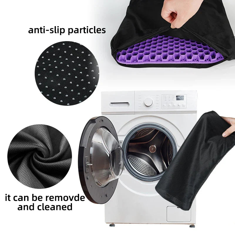Gel Seat Cushion Honeycomb Breathable Cooling Coccyx Pillow for Tailbone Pain Relief for Office, Car & Wheelchair FanzyMarket