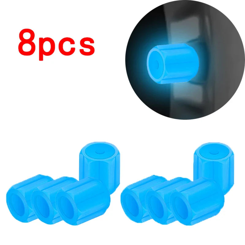 Luminous Tire Valve Caps - 6-Color LED Glowing Wheel Valve Caps for Car & Motorcycle (4/8/20-Pack) FanzyMarket
