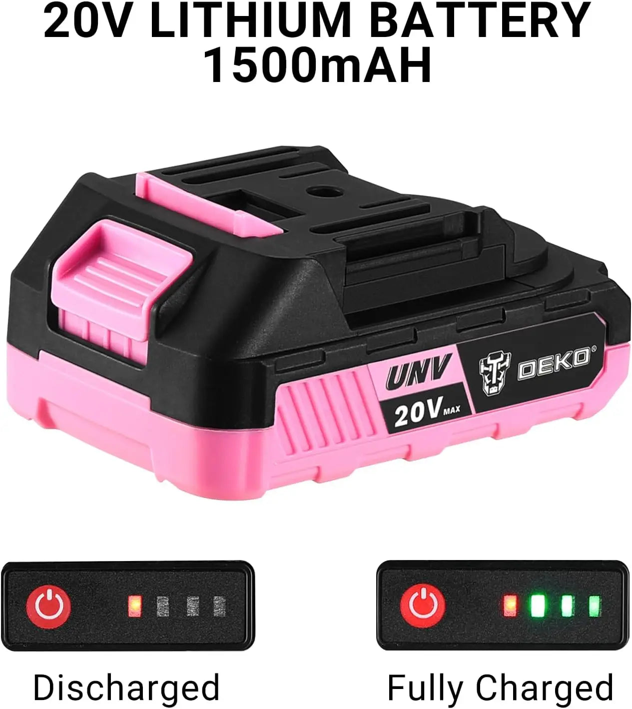 Pink Cordless Drill 20V 1.5Ah Electric Drill Set - Compact Lightweight Power Drill with Battery, Charger & Bits for Women FanzyMarket