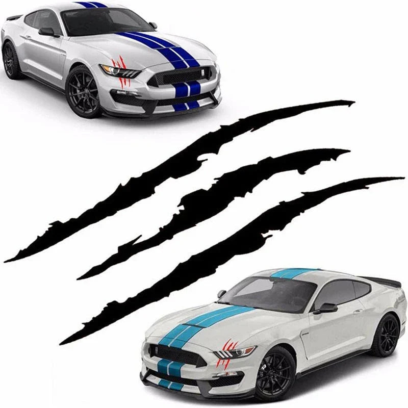 Reflective Monster Claw Car Sticker – Scratch Stripe Headlight Decal | Waterproof Vinyl Auto Exterior Decoration Accessories Econic Blanks