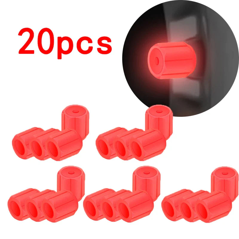 Luminous Tire Valve Caps - 6-Color LED Glowing Wheel Valve Caps for Car & Motorcycle (4/8/20-Pack) FanzyMarket