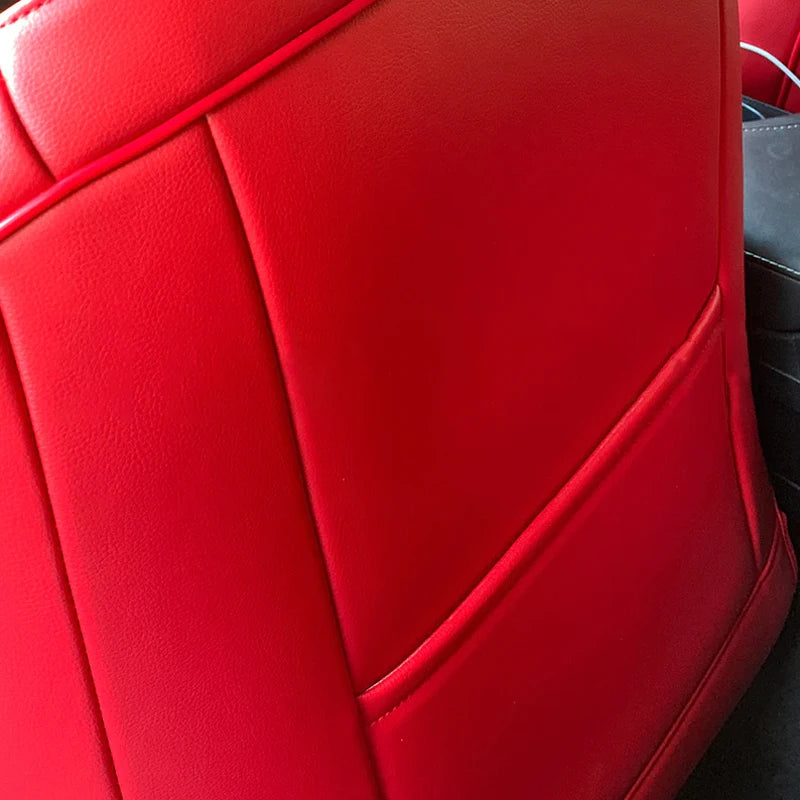 Custom fit Chevrolet Camaro 6th Gen car seat covers in premium artificial leather, full set for 2016-2024 models.