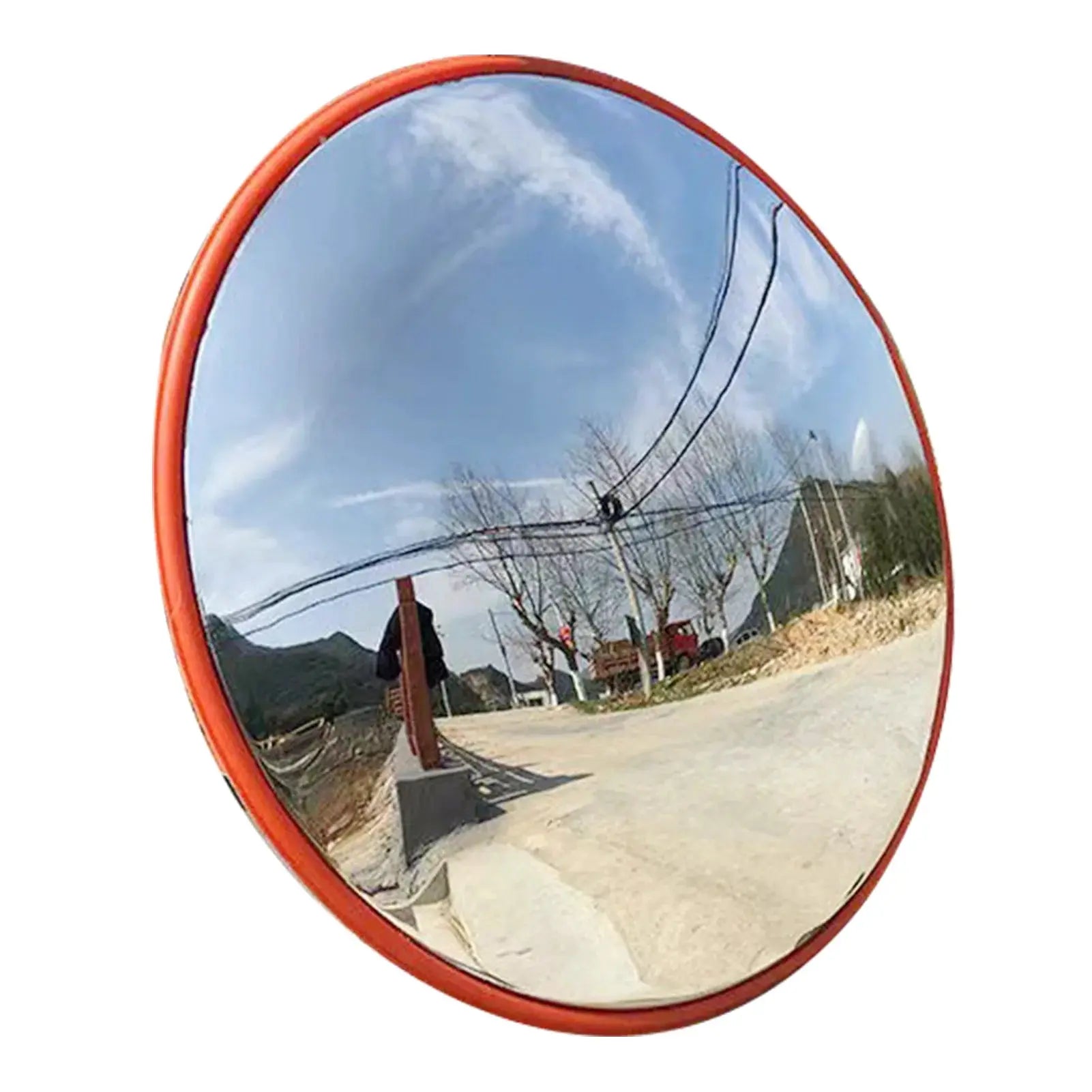 Convex Mirror Outdoor 11.8in Road Safety Convex Mirror Adjustable Parking Garage Round Convex Traffic Mirror Fish Eye Mirror Gm Service Guy