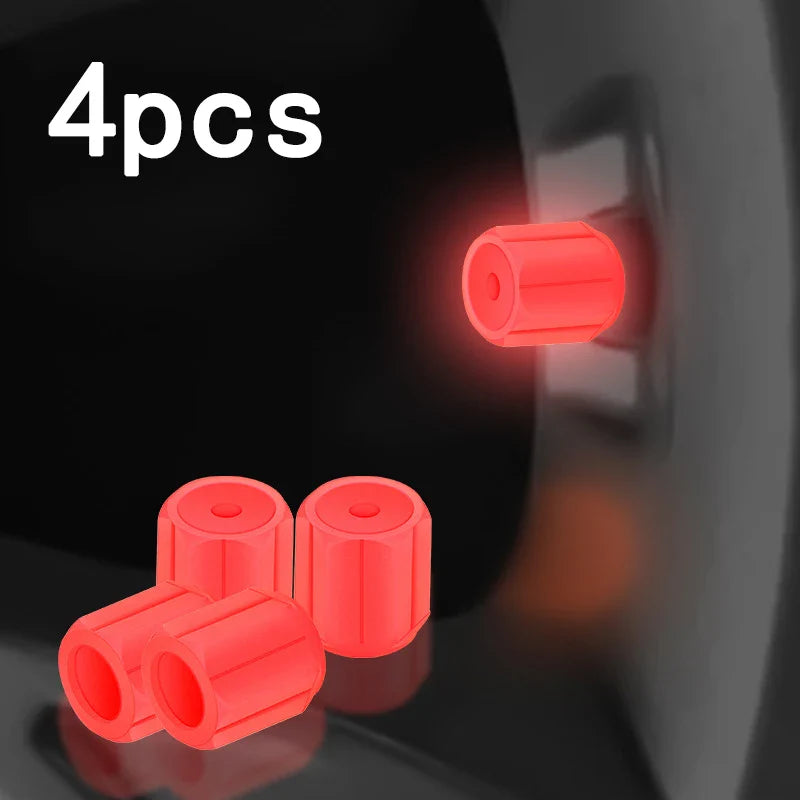 Luminous Tire Valve Caps - 6-Color LED Glowing Wheel Valve Caps for Car & Motorcycle (4/8/20-Pack) FanzyMarket